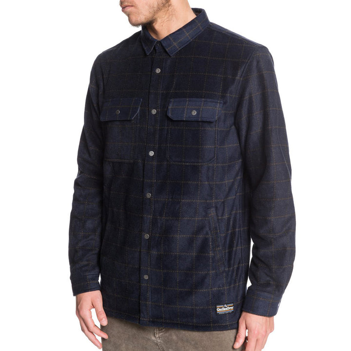 Quiksilver Surf Days Fleece Flannel Shirt Sky Captain Surf Days