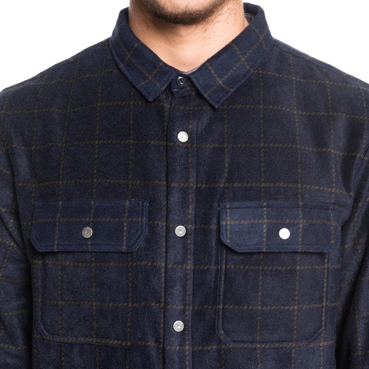 Quiksilver Surf Days Fleece Flannel Shirt Sky Captain Surf Days