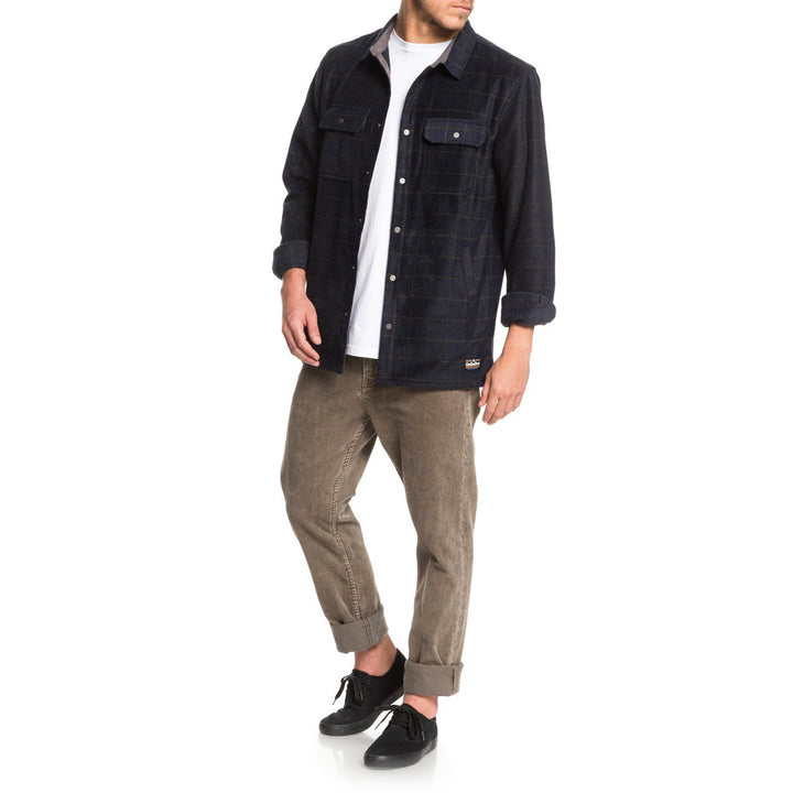 Quiksilver Surf Days Fleece Flannel Shirt Sky Captain Surf Days