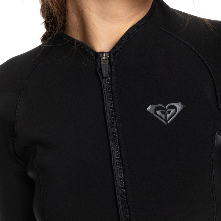 Roxy 1.5mm Satin Front Zip Long Sleeve Springsuit - Women's Black
