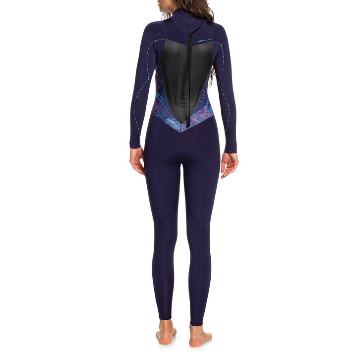 Roxy 4/3mm Syncro Back Zip GBS Wetsuit - Women's Blue Ribbon/ Coral Flame