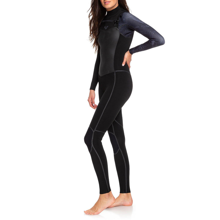 Roxy 4/3 Syncro Chest Zip LFS Wetsuit - Women's Black/ Gun Metal