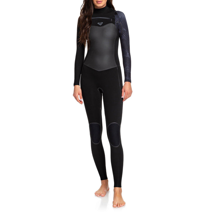 Roxy 4/3 Syncro Chest Zip LFS Wetsuit - Women's Black/ Gun Metal