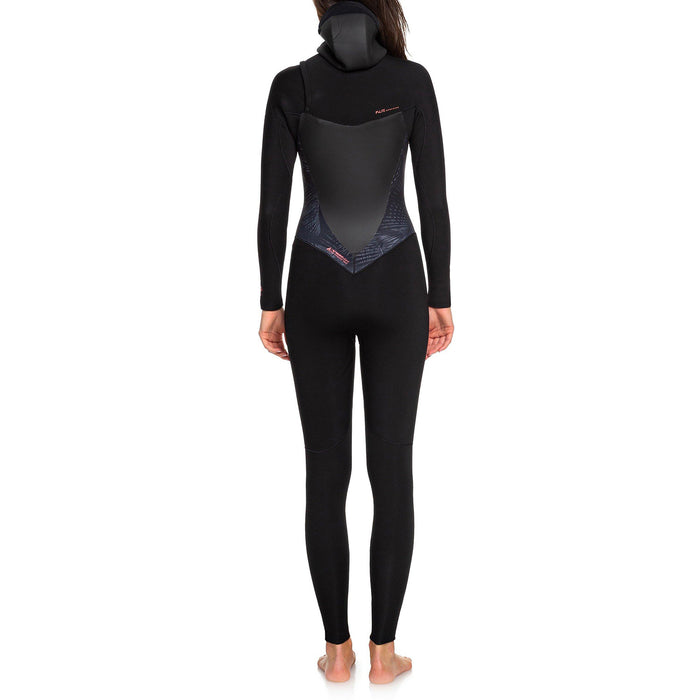 Roxy 5/4/3 Syncro Chest Zip GBS Hooded Wetsuit - Women's Black/ Gun Metal