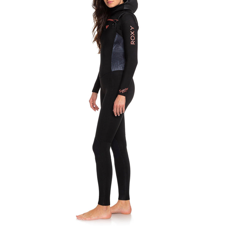 Roxy 5/4/3 Syncro Chest Zip GBS Hooded Wetsuit - Women's Black/ Gun Metal