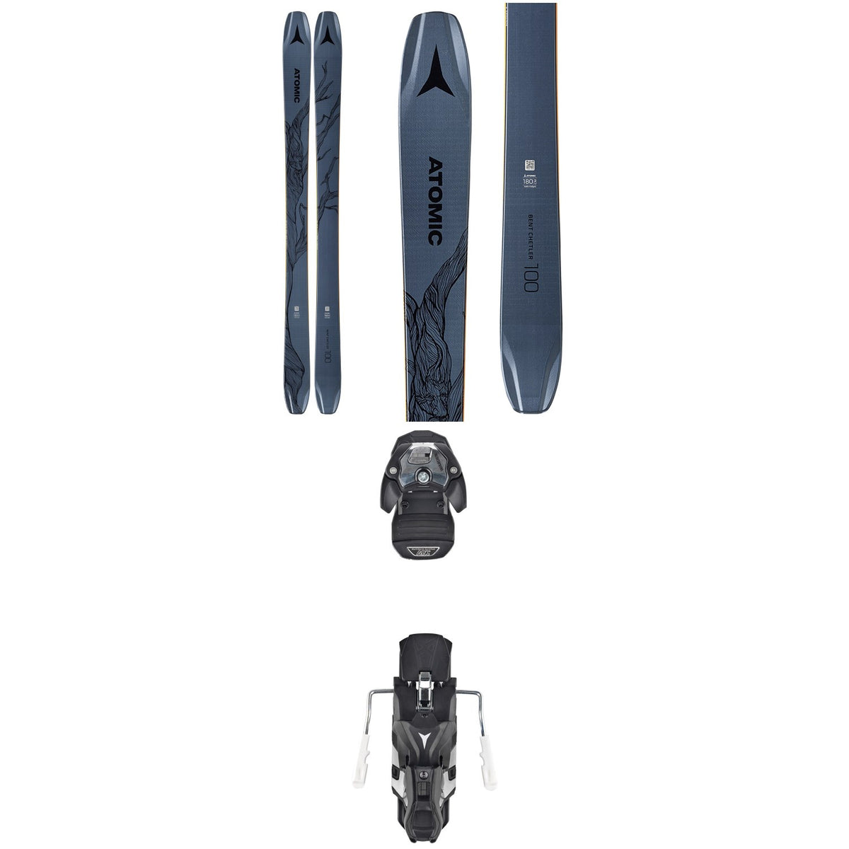 Atomic Bent Chetler 100 Skis + Warden MNC 13 Bindings 2020