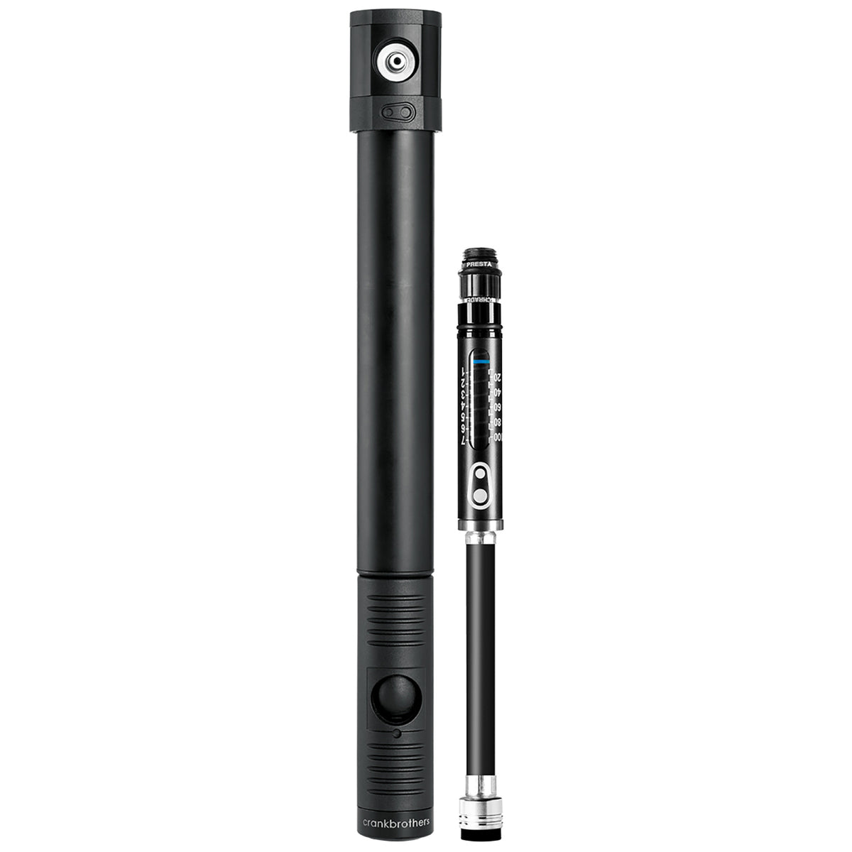 Crank Brothers Klic HV Mini Pump w/ Gauge Black Midnight