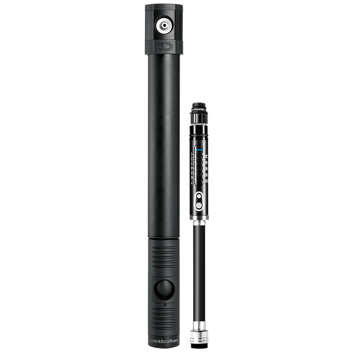 Crank Brothers Klic HV Mini Pump w/ Gauge Black Midnight
