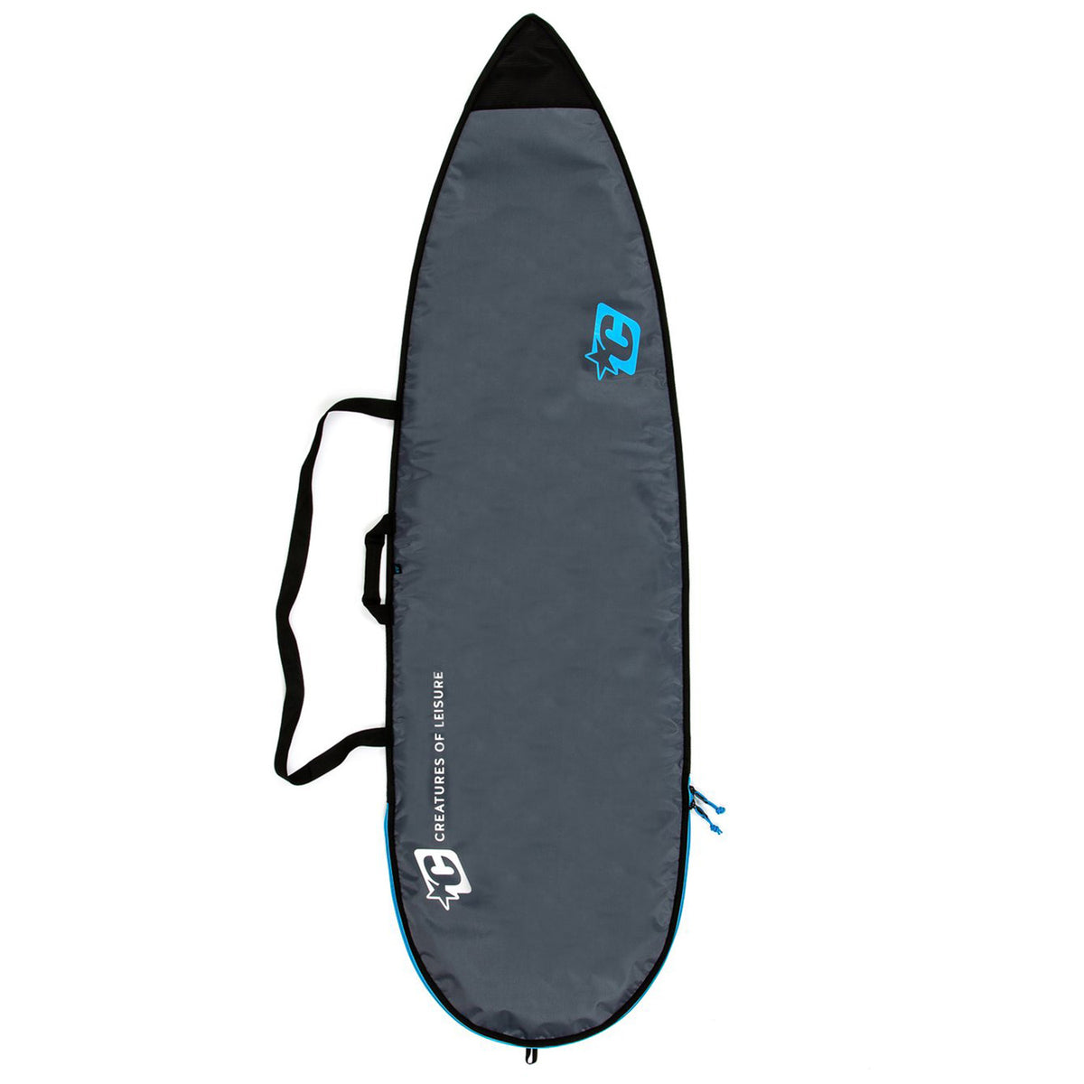 Creatures of Leisure Shortboard Lite Surfboard Bag Charcoal Cyan