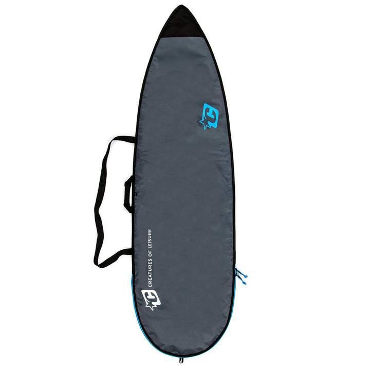 Creatures of Leisure Shortboard Lite Surfboard Bag Charcoal Cyan