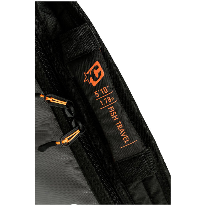 Creatures of Leisure Fish Travel Surf Bag Black Orange