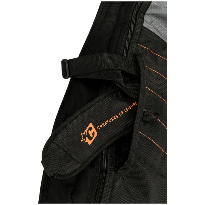 Creatures of Leisure Shortboard Travel Surfboard Bag Black Orange