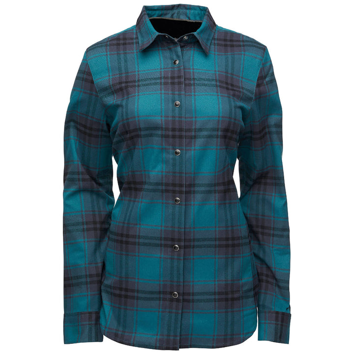 Flylow Brigitte Flannel - Women's Spruce Plaid
