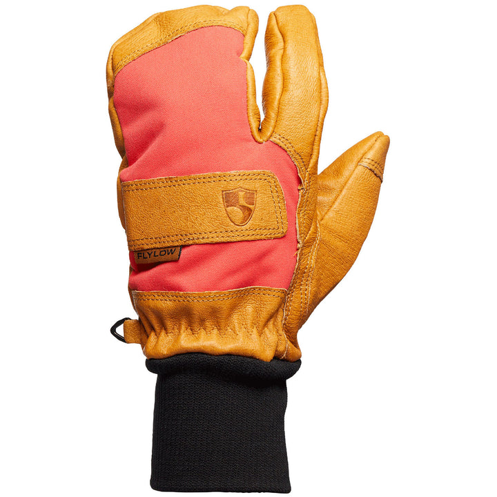 Flylow Maine Line 3 Finger Mitts Natural/Hibiscus