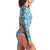 Patagonia Swell Seeker Cropped Rashguard - Women's Parrots Small: Tasmanian Teal