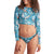Patagonia Swell Seeker Cropped Rashguard - Women's Parrots Small: Tasmanian Teal