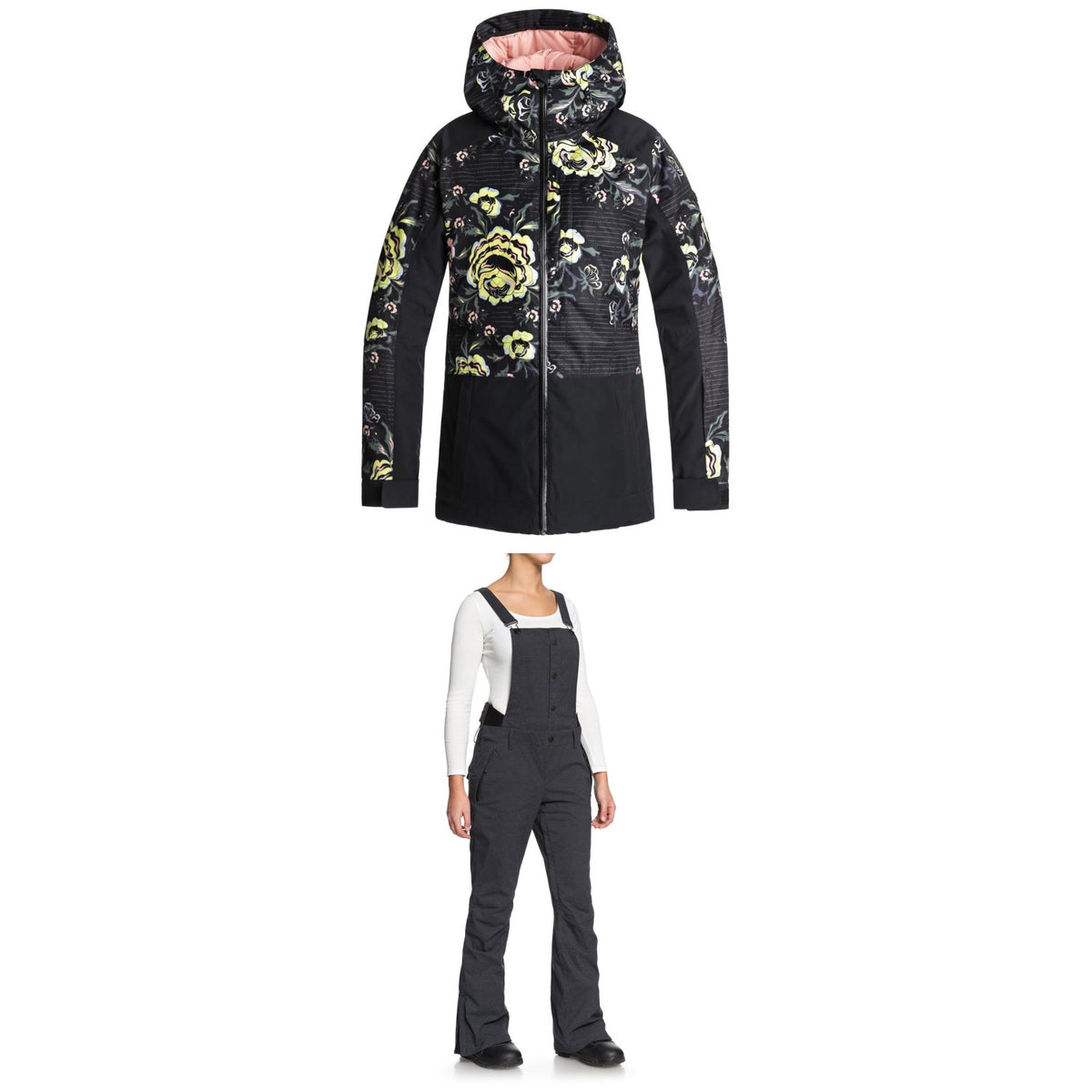 Roxy Torah Bright Snowflake Jacket - Women's + Roxy Torah Bright Vitaly Bib Pants - Women's