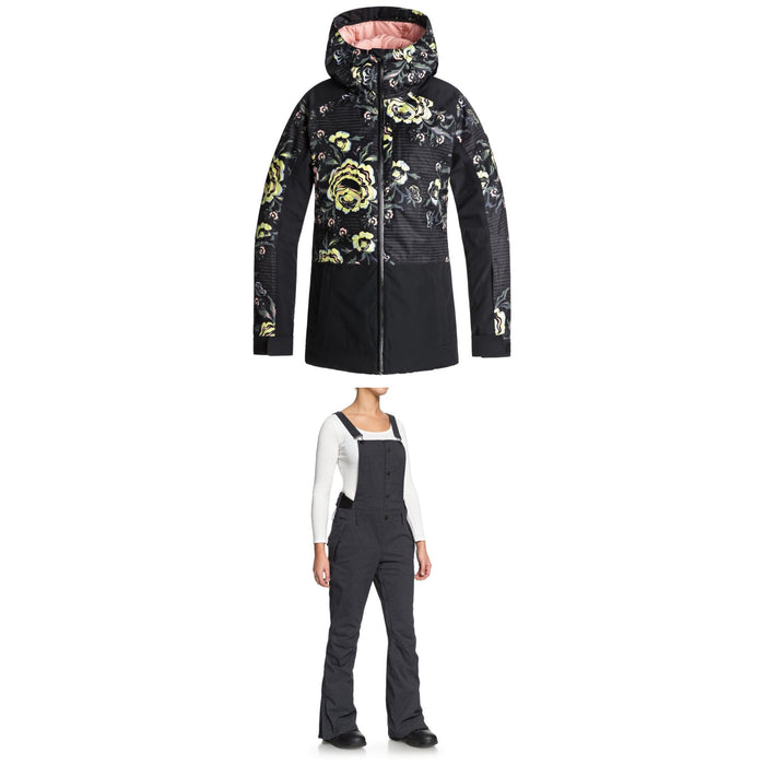 Roxy Torah Bright Snowflake Jacket - Women's + Roxy Torah Bright Vitaly Bib Pants - Women's