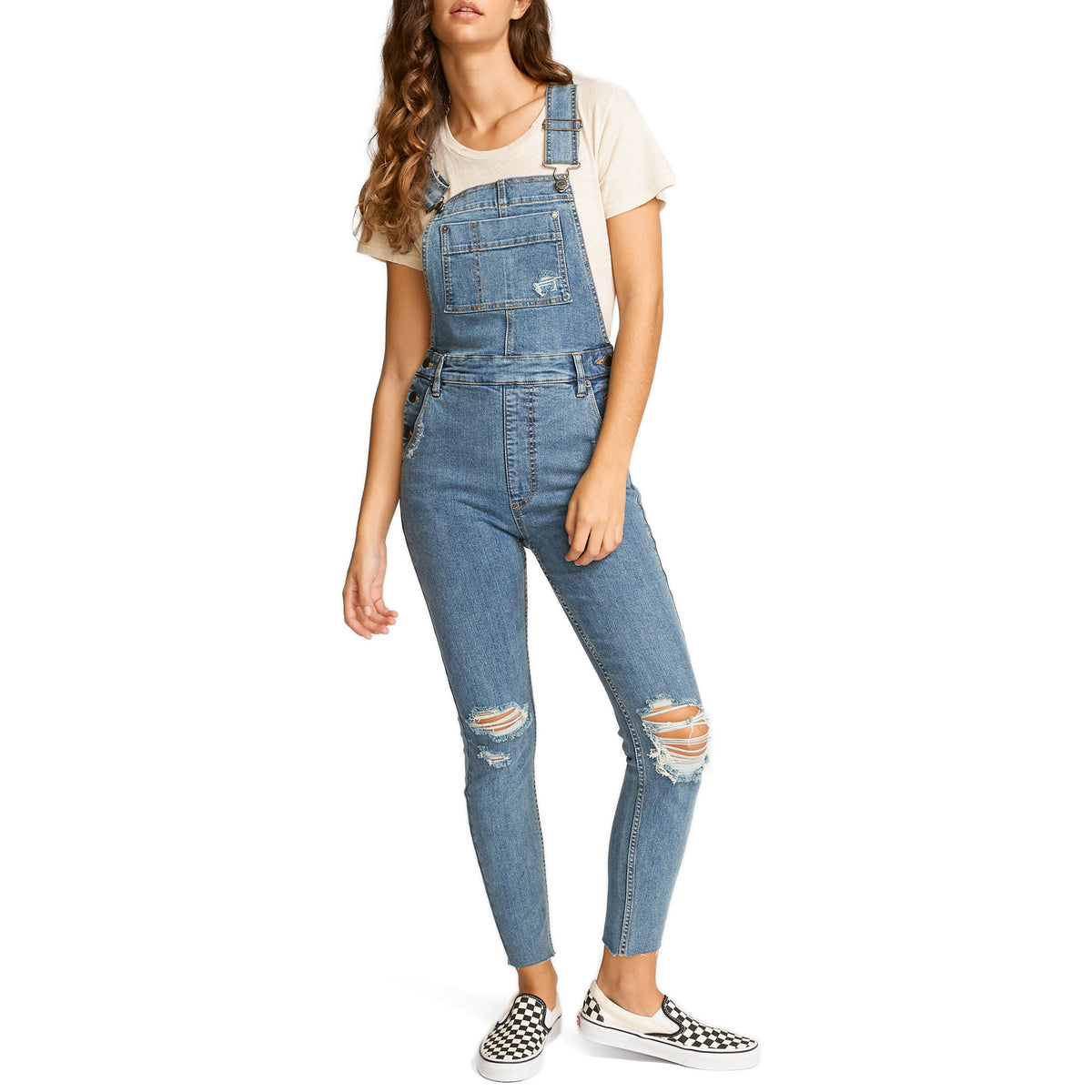 RVCA Foss Overalls - Women's Mid Blue
