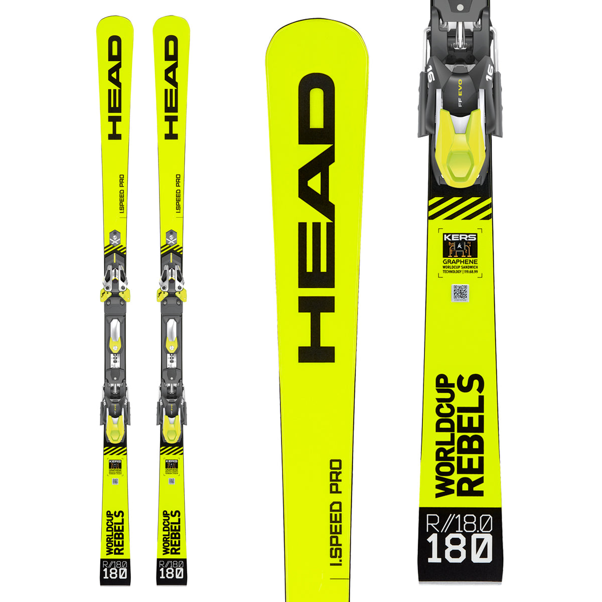 Head WC Rebels iSpeed Pro Skis + EVO 14 Bindings 2020
