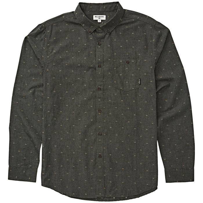 Billabong All Day Jacquard Long-Sleeve Shirt Dark Military