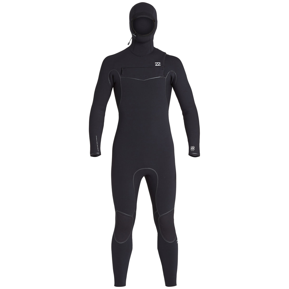 Billabong 5/4 Absolute Chest Zip Hooded Wetsuit - Boys' Black
