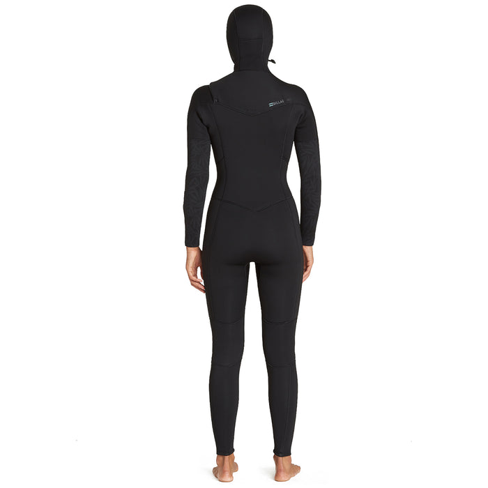 Billabong 5/4 Synergy Chest Zip Hooded Wetsuit - Women's Black