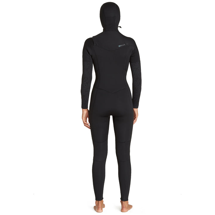 Billabong 5/4 Synergy Chest Zip Hooded Wetsuit - Women's Black