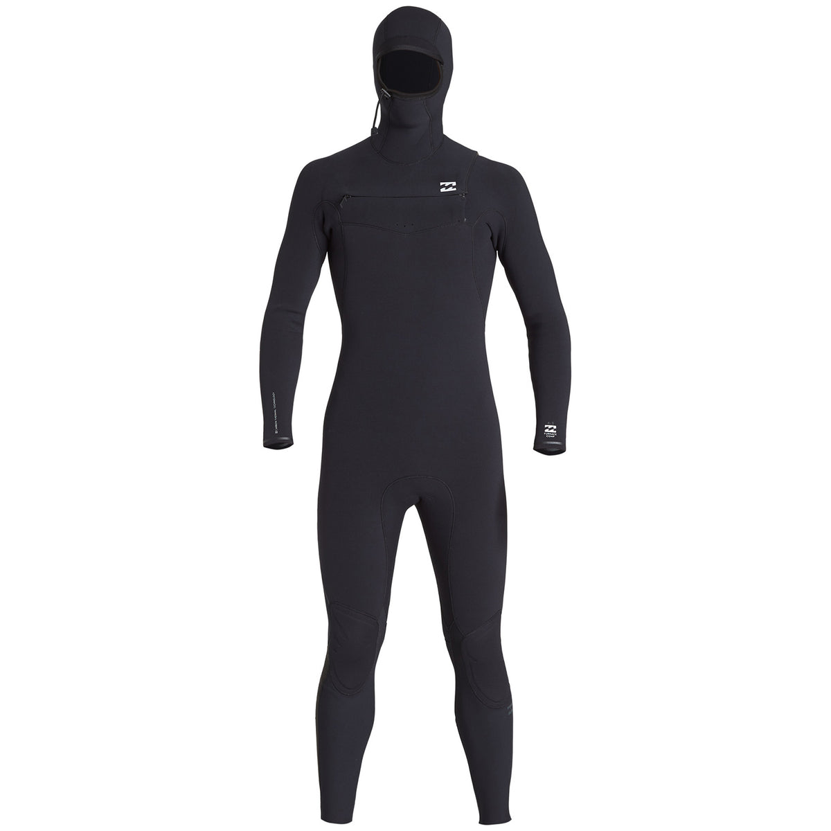 Billabong 4/3 Furnace Comp Chest Zip Hooded Wetsuit Black