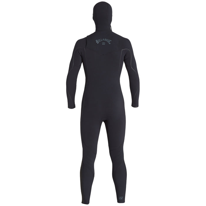 Billabong 4/3 Furnace Comp Chest Zip Hooded Wetsuit Black