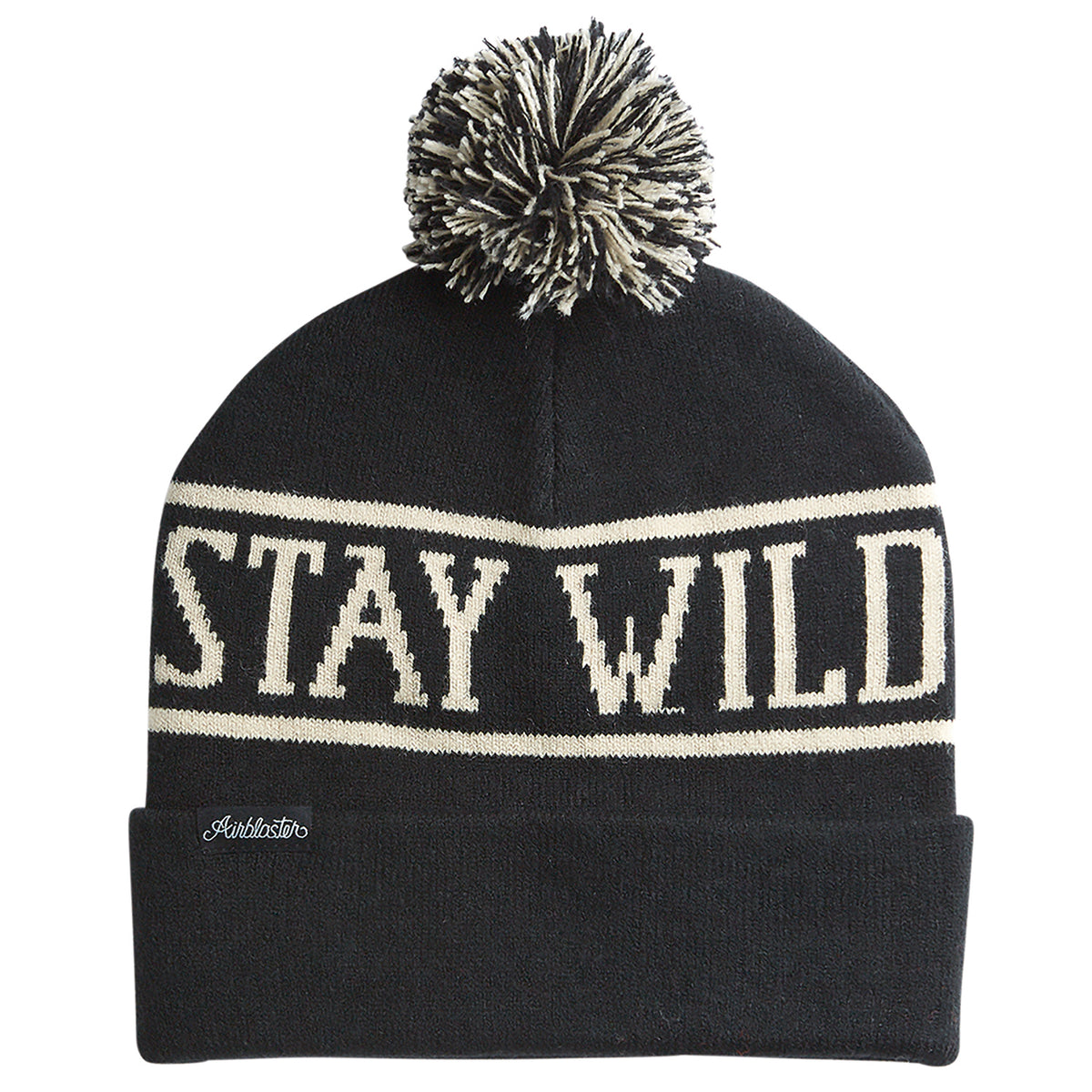 Airblaster Stay Wild Pom Beanie Black