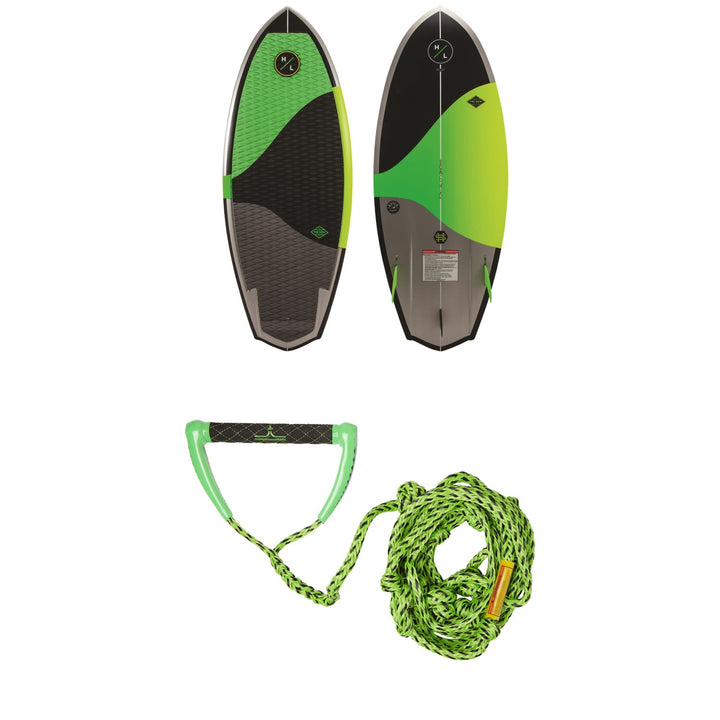 Hyperlite Shim Wakesurf Board + Proline x evo LGS Surf Handle w/ 25 ft Air Line