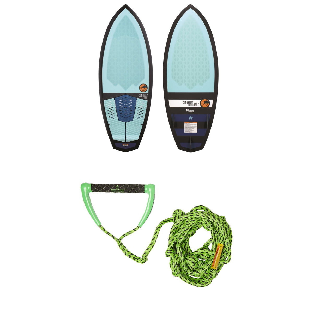 Connelly Legacy Wakesurf Board + Proline x evo LGS Surf Handle w/ 25 ft Air Line 2019
