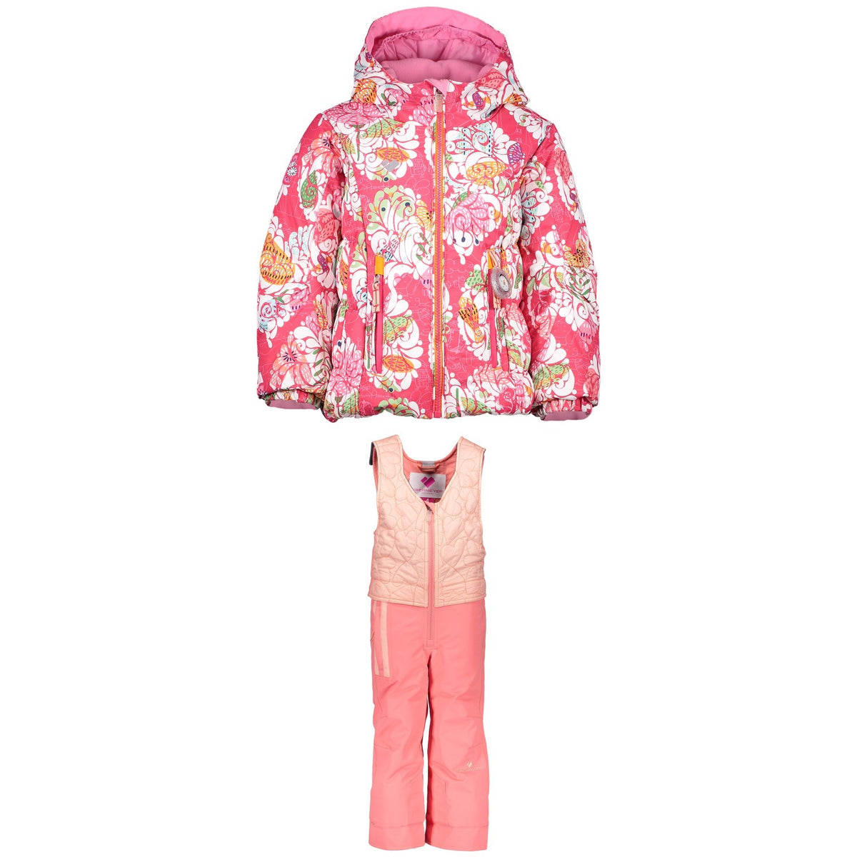 Obermeyer Cakewalk Jacket - Little Girls' + Obermeyer Ober-All Bibs - Little Girls'