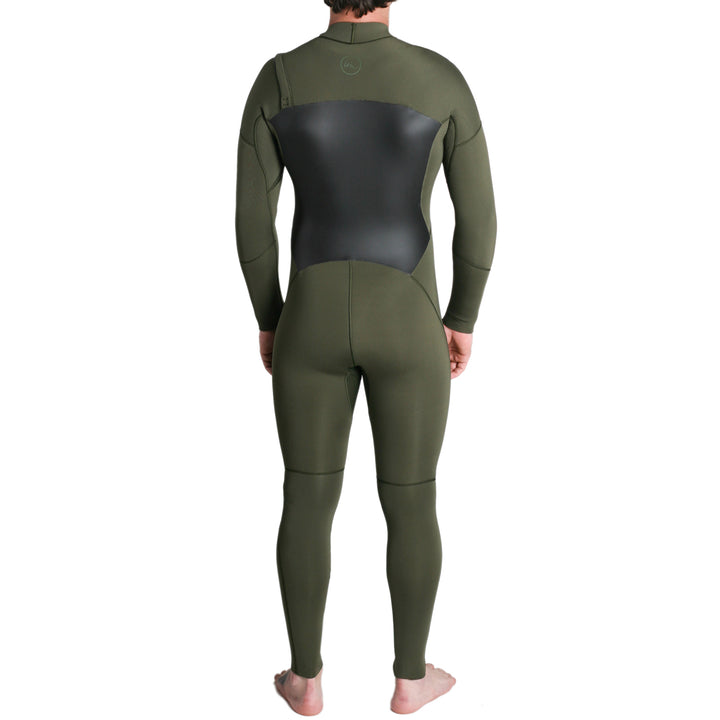 Imperial Motion 4/3 Lux Deluxe Chest Zip Wetsuit Army Green
