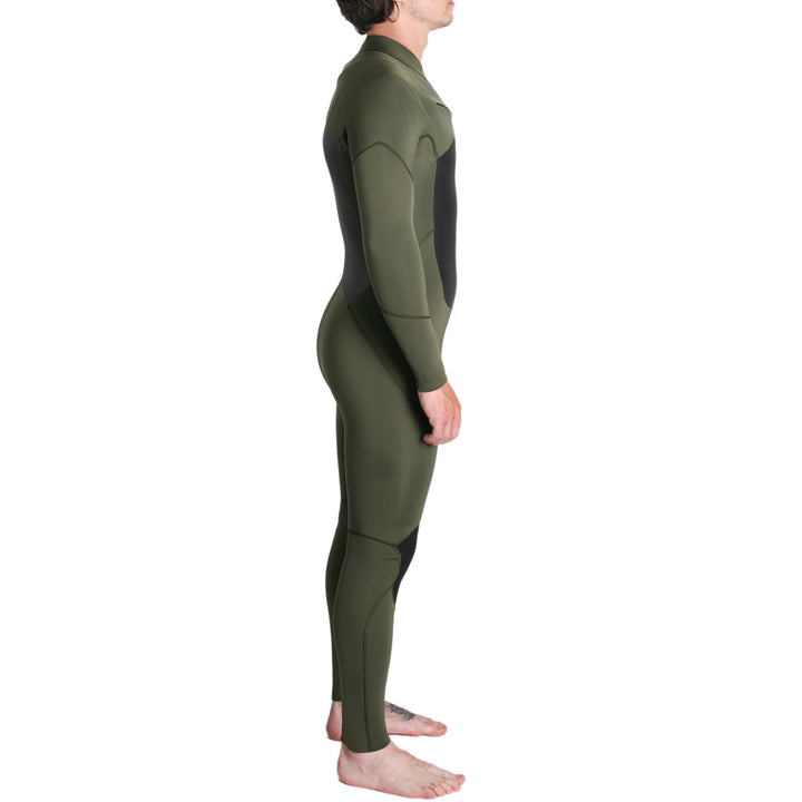 Imperial Motion 4/3 Lux Deluxe Chest Zip Wetsuit Army Green