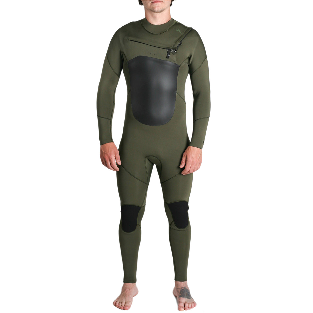 Imperial Motion 4/3 Lux Deluxe Chest Zip Wetsuit Army Green