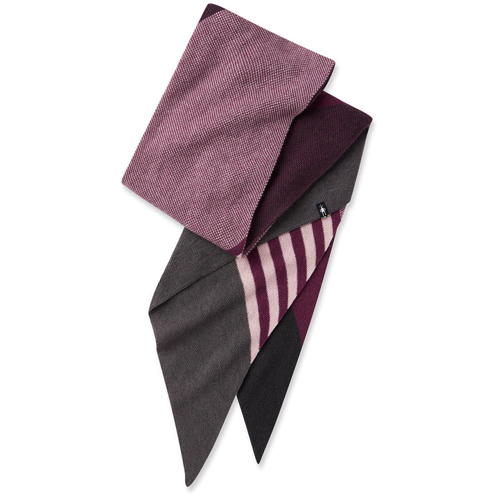 Smartwool Snowline Point Stripe Scarf Sangria