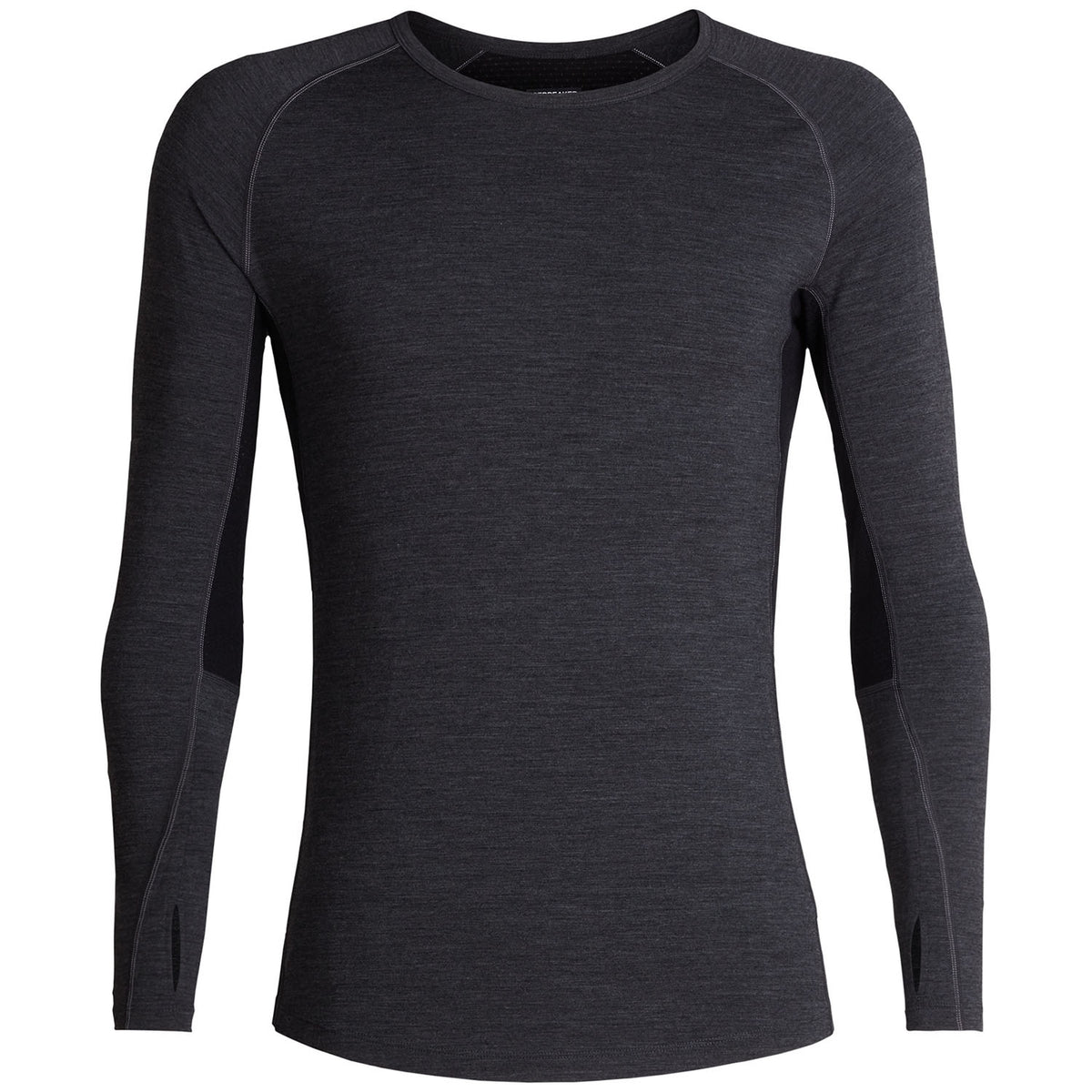 Icebreaker 200 Zone Long Sleeve Crew Top Jet Heather/Black