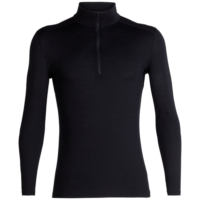 Icebreaker 200 Oasis Long Sleeve Half Zip Top Black
