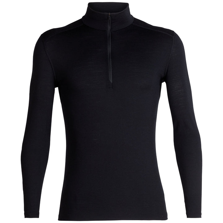 Icebreaker 200 Oasis Long Sleeve Half Zip Top Black