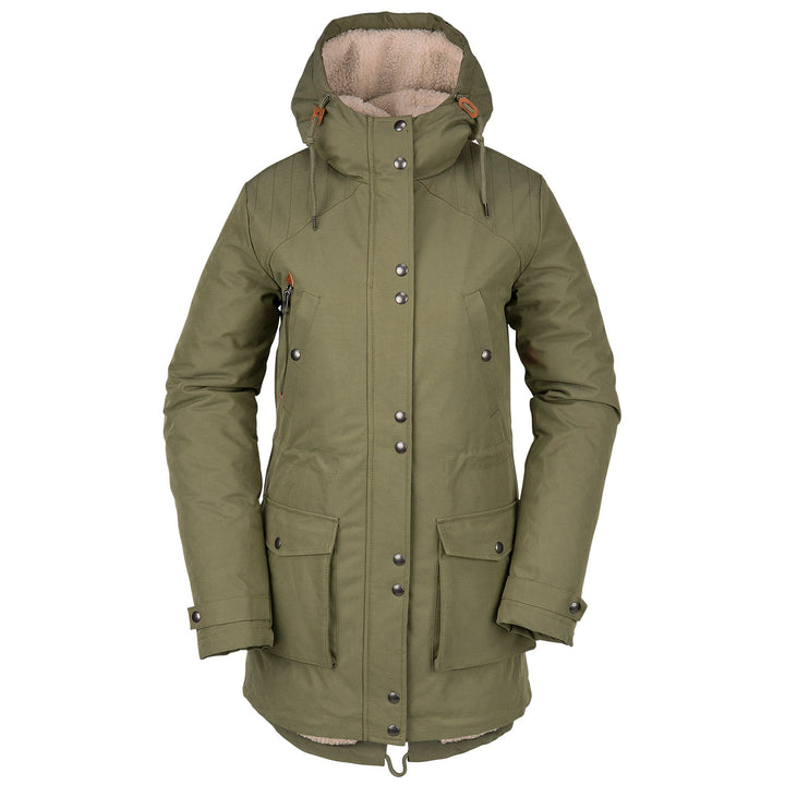 Volcom Walk On By Parka Jacket - Women's Army Green Combo