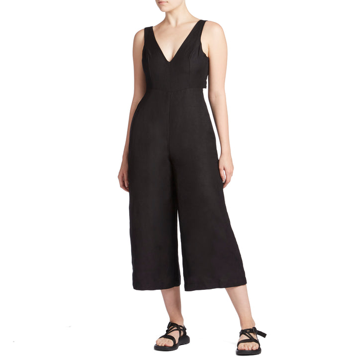 Amuse Society Port Woven Jumpsuit - Women's Black Sands