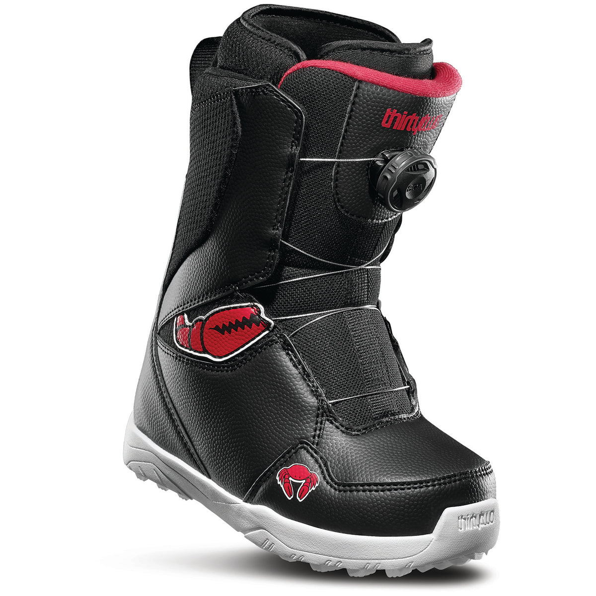 thirtytwo Youth Lashed Crab Grab Boa Snowboard Boots - Kids' 2020 Black/Red/White