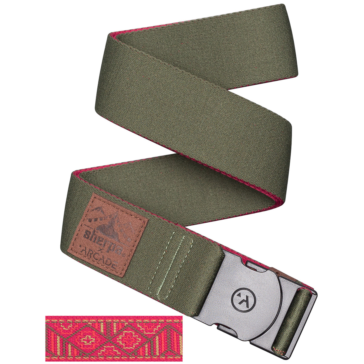 Arcade Rambler x Sherpa Adventure Belt Green/Sherpa