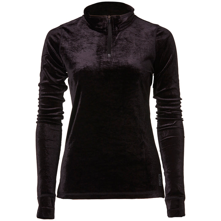 Rojo Outerwear Velvet 1/4 Zip Base Layer Top - Women's True Black