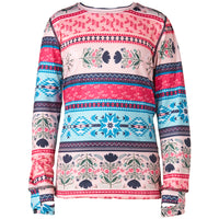 Rojo Outerwear Crew Neck Baselayer Top - Girls' Folklore Print::Folklore Print