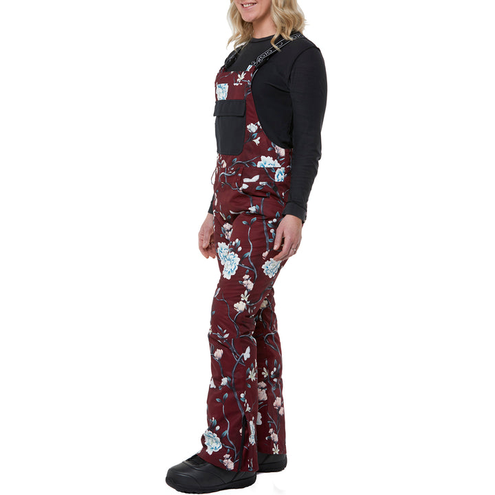 Rojo Outerwear Snow Day Bibs - Women's Winter Floral
