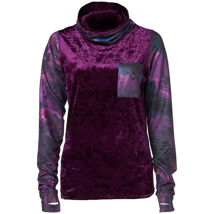 Rojo Outerwear Velvet Funnel Zip Base Layer Top - Women's Mysterioso