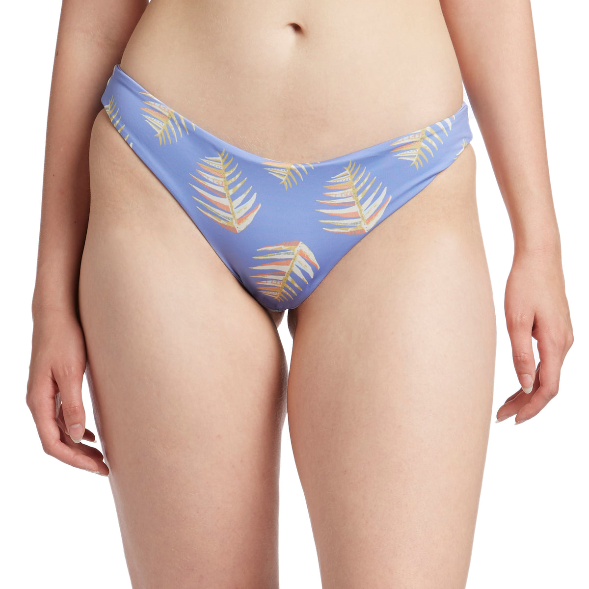 Patagonia Reversible Seaside Cove Bikini Bottoms - Women's Palms of My Heart Small: Light Violet Blue